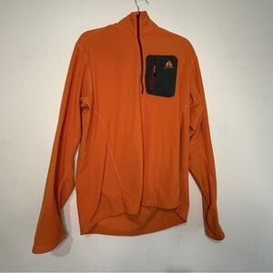 Eddie Bauer First Ascent orange fleece pullover. Men’s Tall. Sz XL. Preowned.